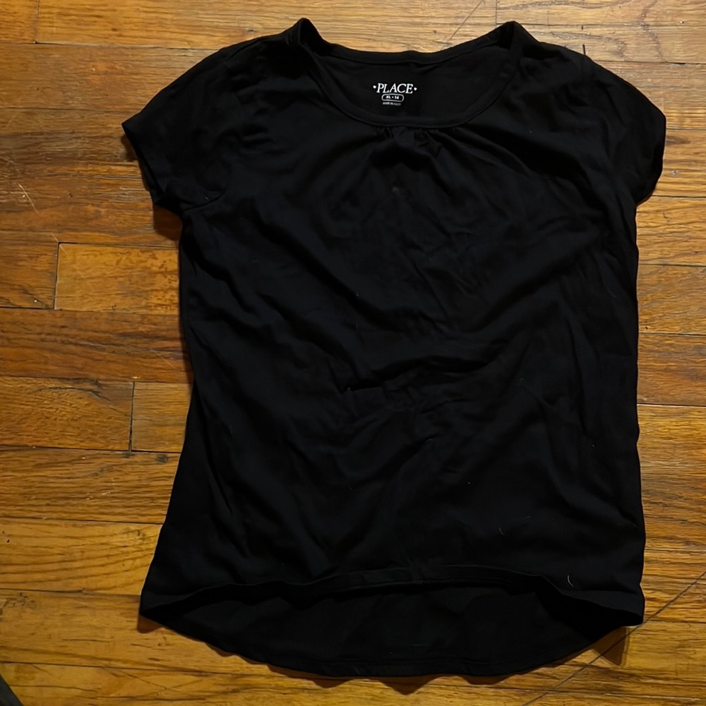 Children’s Place girls black shirt sleeve T-shirt size XL